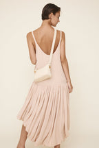 Chic Ivory Togo Leather Twister Hobo Bag with Adjustable Strap Gold Accents