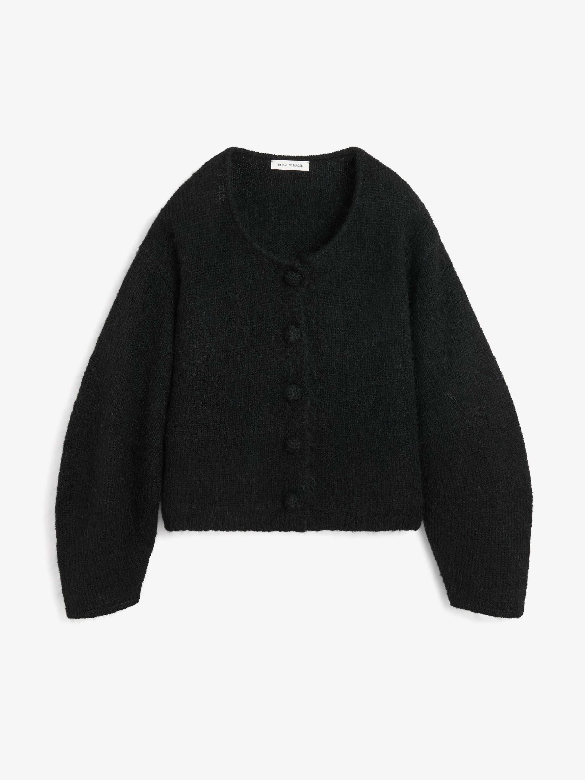 Chic Zharea Wool-Blend Cropped Cardigan: Soft Mohair, RWS Certified Warmth