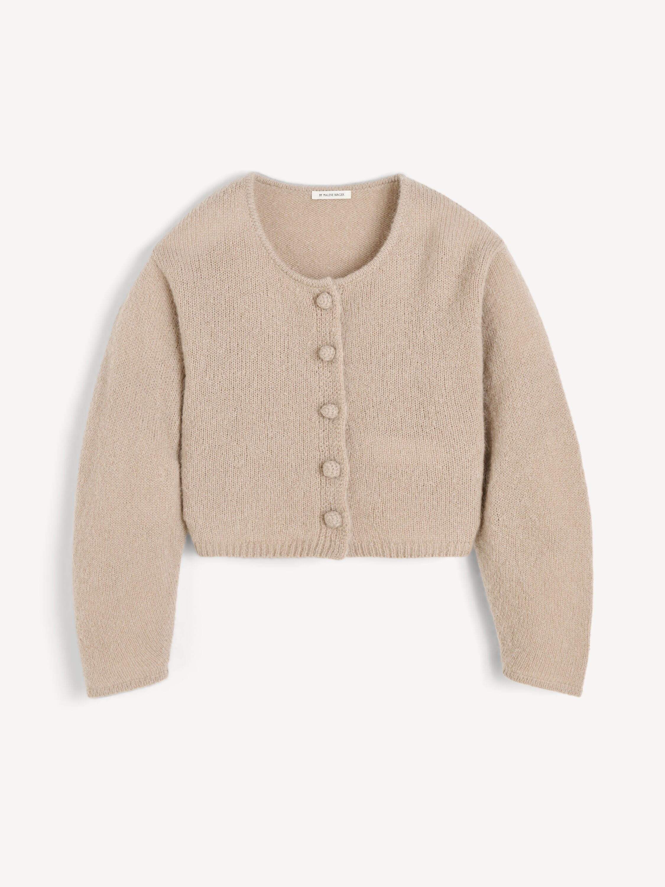 Chic Zharea Wool-Blend Cropped Cardigan: Soft Mohair, RWS Certified Warmth