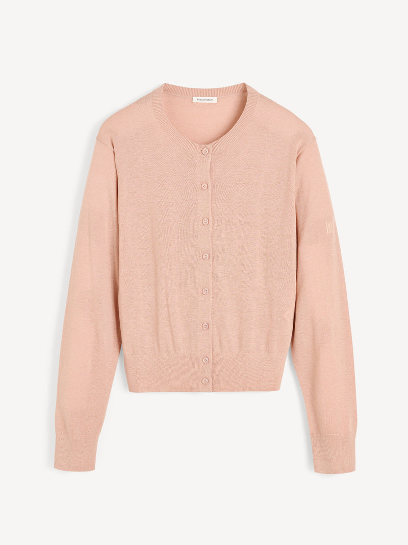 Montie Ultra-Soft Silk Wool Blend Knit Cardigan - Classic Button-Front