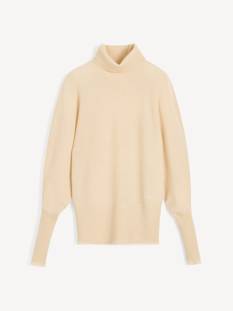 Luxurious Magosa Wool Yak Blend Turtleneck Sweater - Soft, Ribbed, Elegant Knit