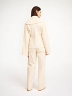 By Malene Birger Toka Snug Classical Organic Cotton Wool Blend Ribbed Cardigan