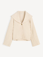 By Malene Birger Toka Snug Classical Organic Cotton Wool Blend Ribbed Cardigan