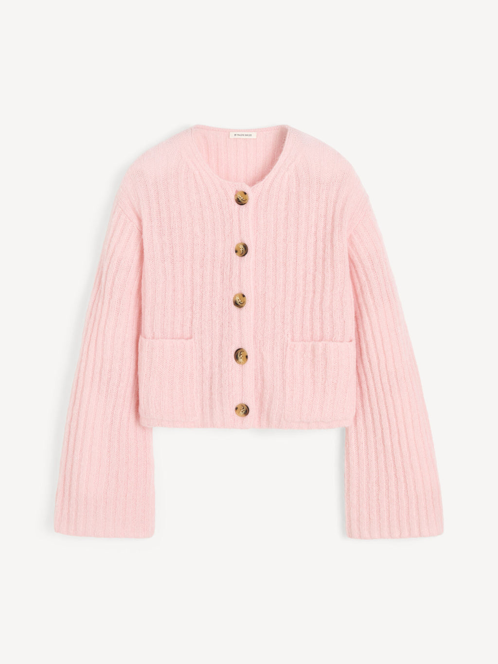 By Malene Birger Cierrou Ribbed Wool-Mohair Blend Cropped Cardigan with Pockets