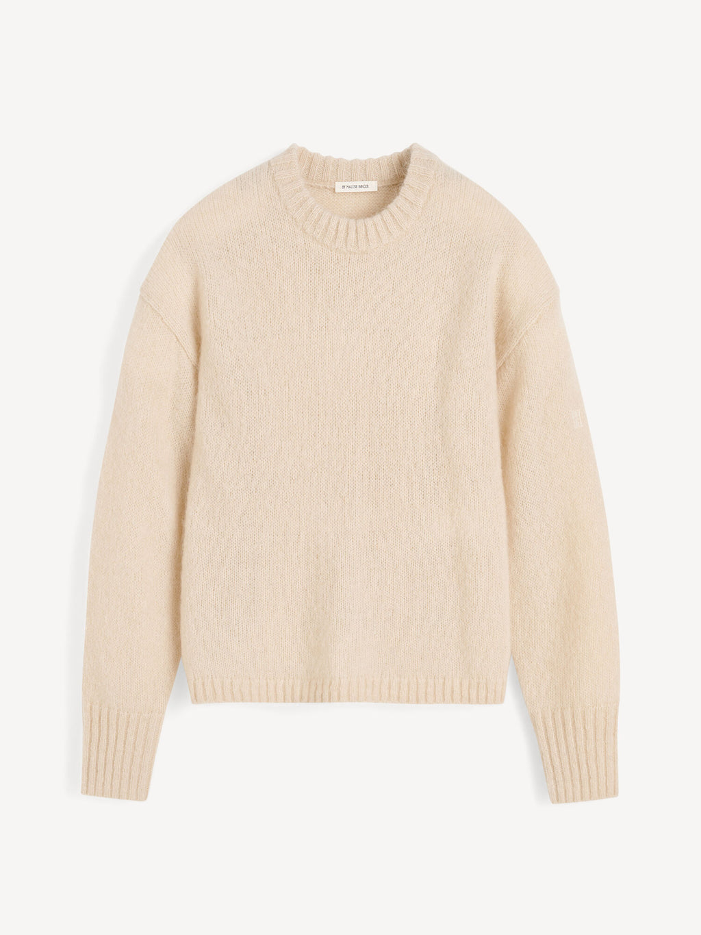 Brie Sweater: Luxurious Wool Mohair Blend, Loose Fit, Ribbed Hems, Cozy Knit
