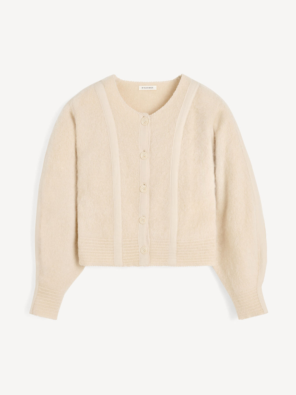 By Malene Birger Pernille Soft Mohair Blend Striped Button-Front Knit Cardigan