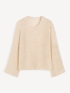 By Malene Birger Amil Pearl Embellished Cut-Out Knit Wool Mohair Sweater