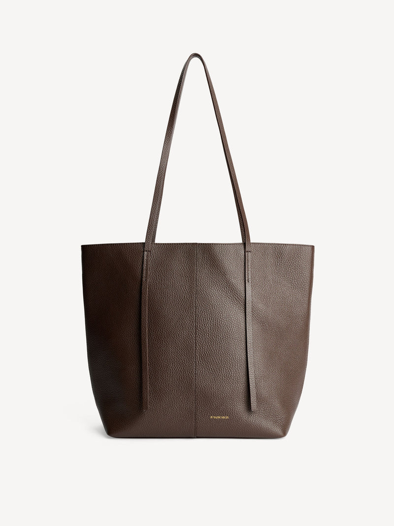Luxury By Malene Birger Abilso Soft Leather Tote Bag with Slim Handles