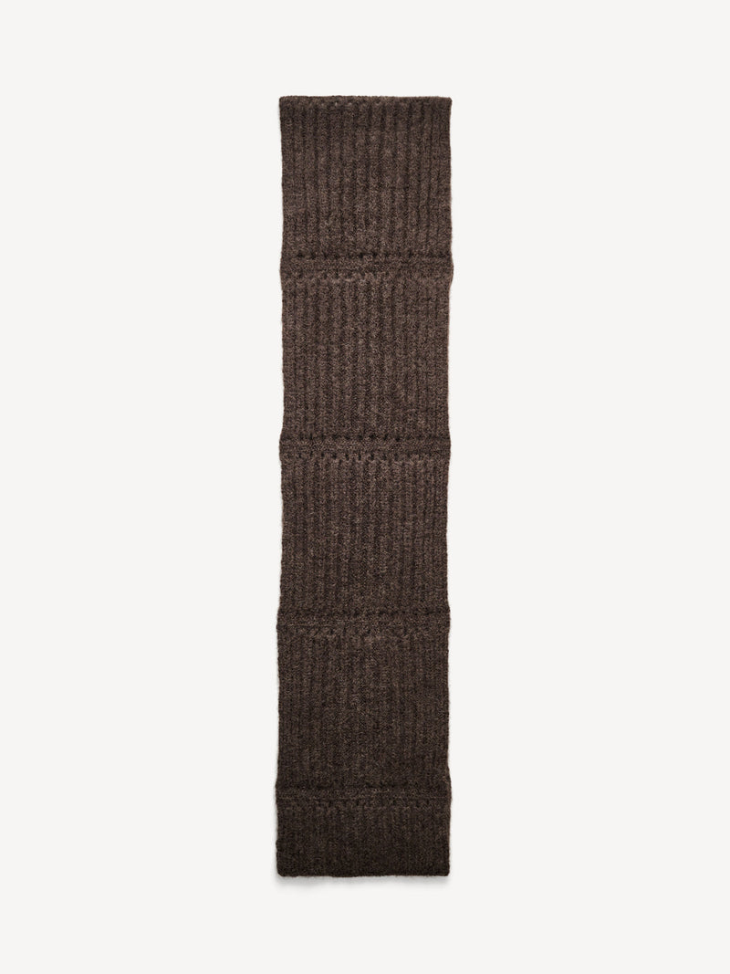 Luxurious Gam Mohair Alpaca Blend Scarf with Distinct Cut-Out Details