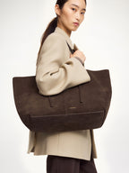 Abilla Versatile Suede Tote Bag: Luxurious, Spacious, Everyday Style for Women