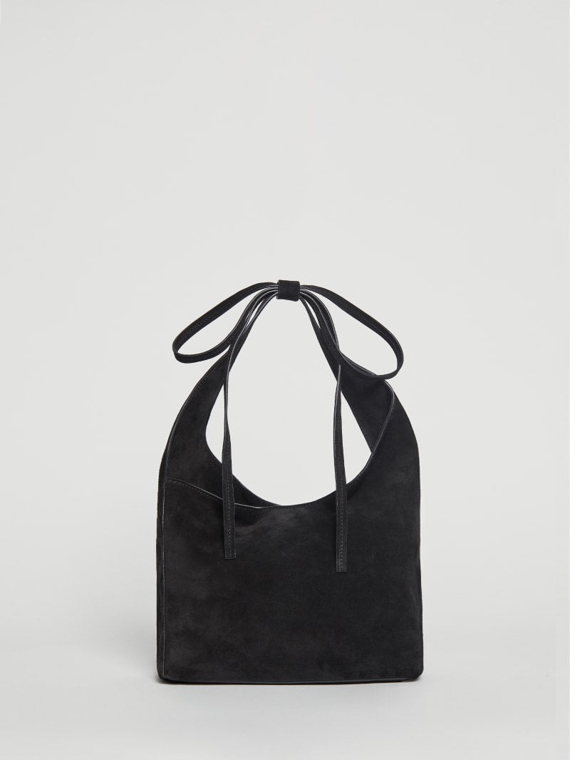 Chic Slouchy Leather Small Vittoria Tote Bag with Secure Magnetic Closure