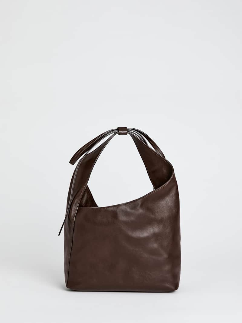 Chic Small Vittoria Nappa Leather Tote Bag with Magnetic Closure