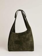 Chic Medium Vittoria Suede Tote Bag with Magnetic Closure & Laptop Space