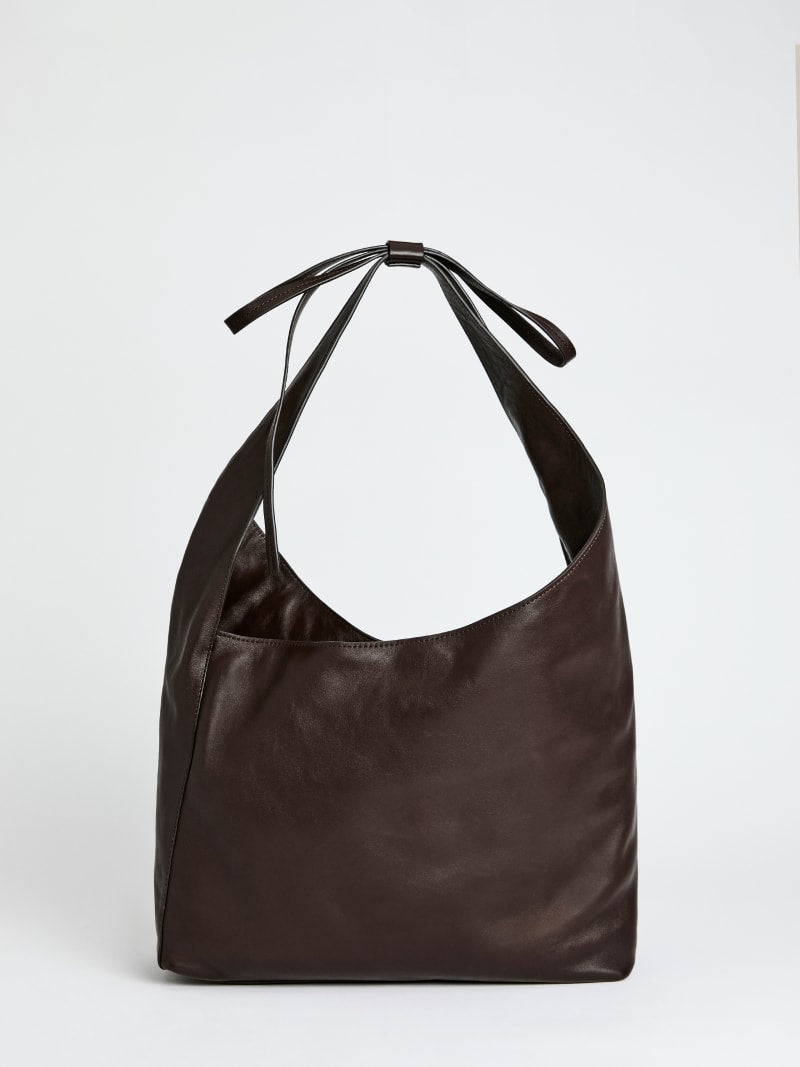 Medium Vittoria Slouchy Leather Tote Bag with Magnetic Closure for Laptop