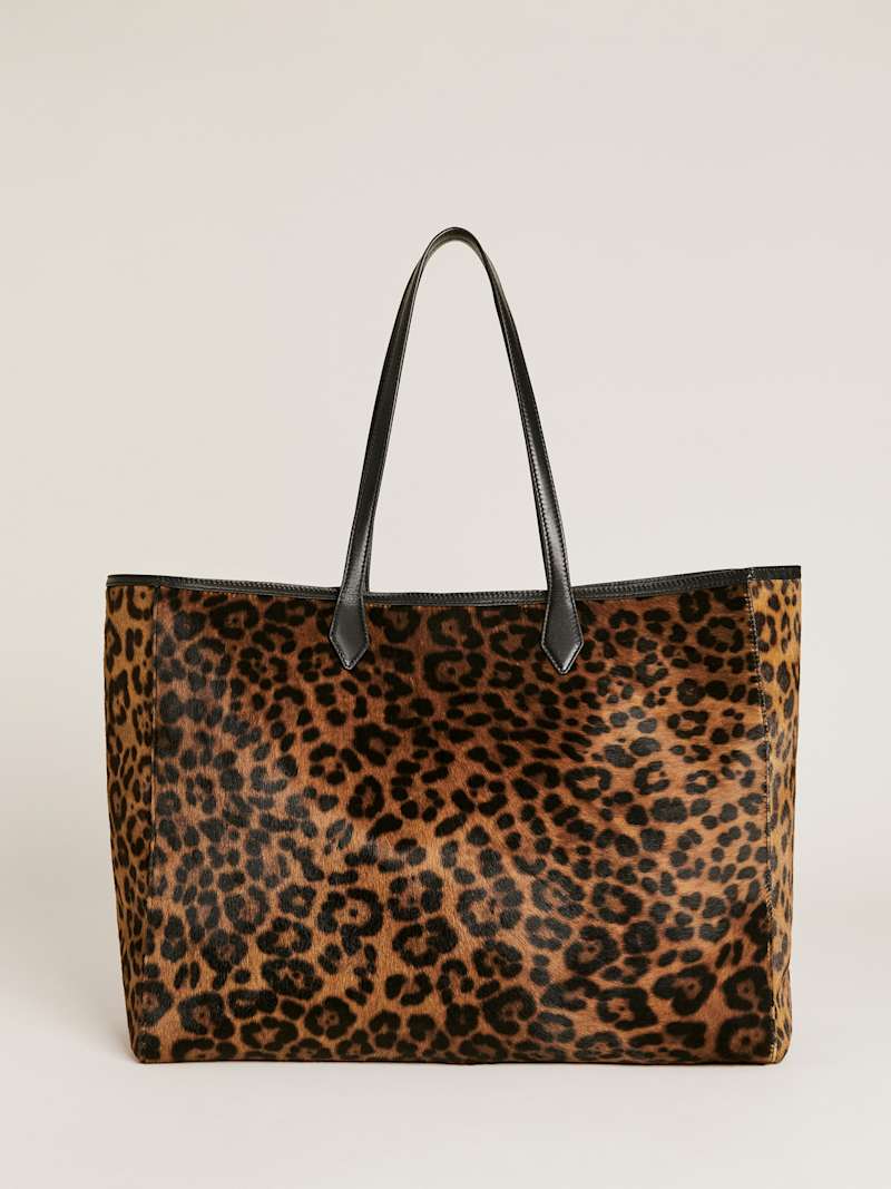 Spacious Sofia Leopard Haircalf Tote Bag with Comfortable Shoulder Straps