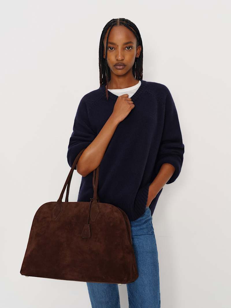 Spacious Suede Seraphina Tote Bag for Everyday Essentials & Laptop