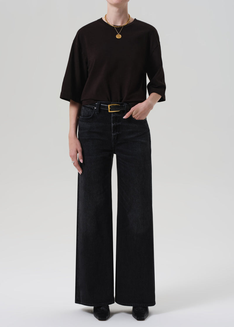 Petite Paloma High-Rise Baggy Women's Jeans in Raine Washed Black