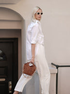 Caramel Woven Leather Basket Handbag with Adjustable Crossbody Shoulder Strap