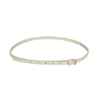 Chic Ivory Togo Leather Belted Tote Bag - Stylish Adjustable Shoulder Handbag