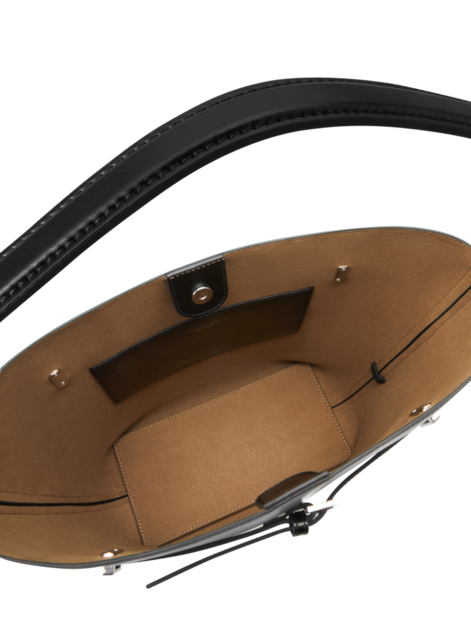 Chic Black Waxy Leather Belted Tote Bag, Versatile Shoulder Carry