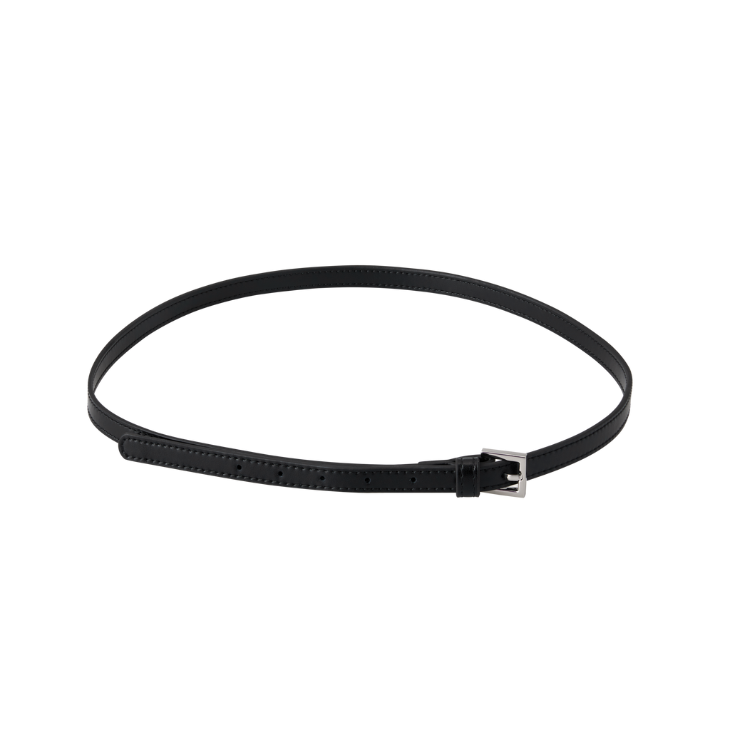 Chic Black Waxy Leather Belted Tote Bag, Versatile Shoulder Carry