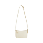 Chic Ivory Togo Leather Twister Hobo Bag with Adjustable Strap Gold Accents