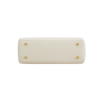 Chic Ivory Togo Leather Book Tote Bag 25: Versatile Crossbody Handbag