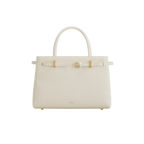 Chic Ivory Togo Leather Book Tote Bag 25: Versatile Crossbody Handbag
