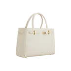 Chic Ivory Togo Leather Book Tote Bag 25: Versatile Crossbody Handbag