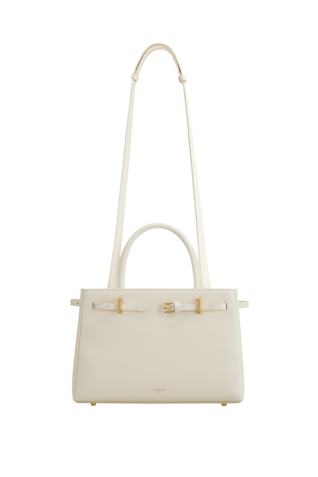 Chic Ivory Togo Leather Book Tote Bag 25: Versatile Crossbody Handbag