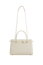 Chic Ivory Togo Leather Book Tote Bag 25: Versatile Crossbody Handbag