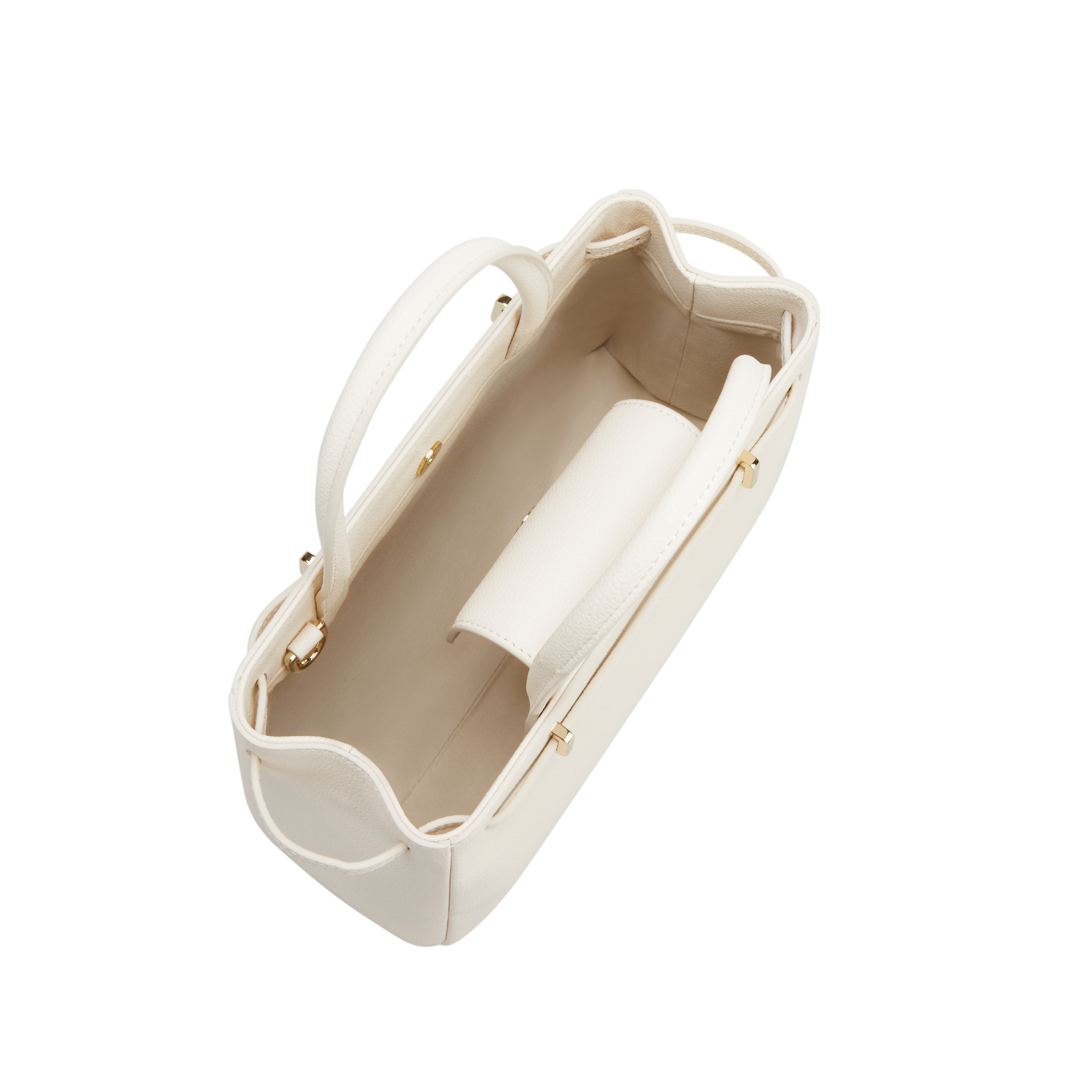 Chic Ivory Togo Leather Book Tote Bag 25: Versatile Crossbody Handbag