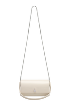 Chic Ivory Nappa Leather La Pochette Mini Handbag Versatile Crossbody Bag
