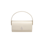 Chic Ivory Nappa Leather La Pochette Mini Handbag Versatile Crossbody Bag