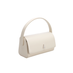 Chic Ivory Nappa Leather La Pochette Mini Handbag Versatile Crossbody Bag