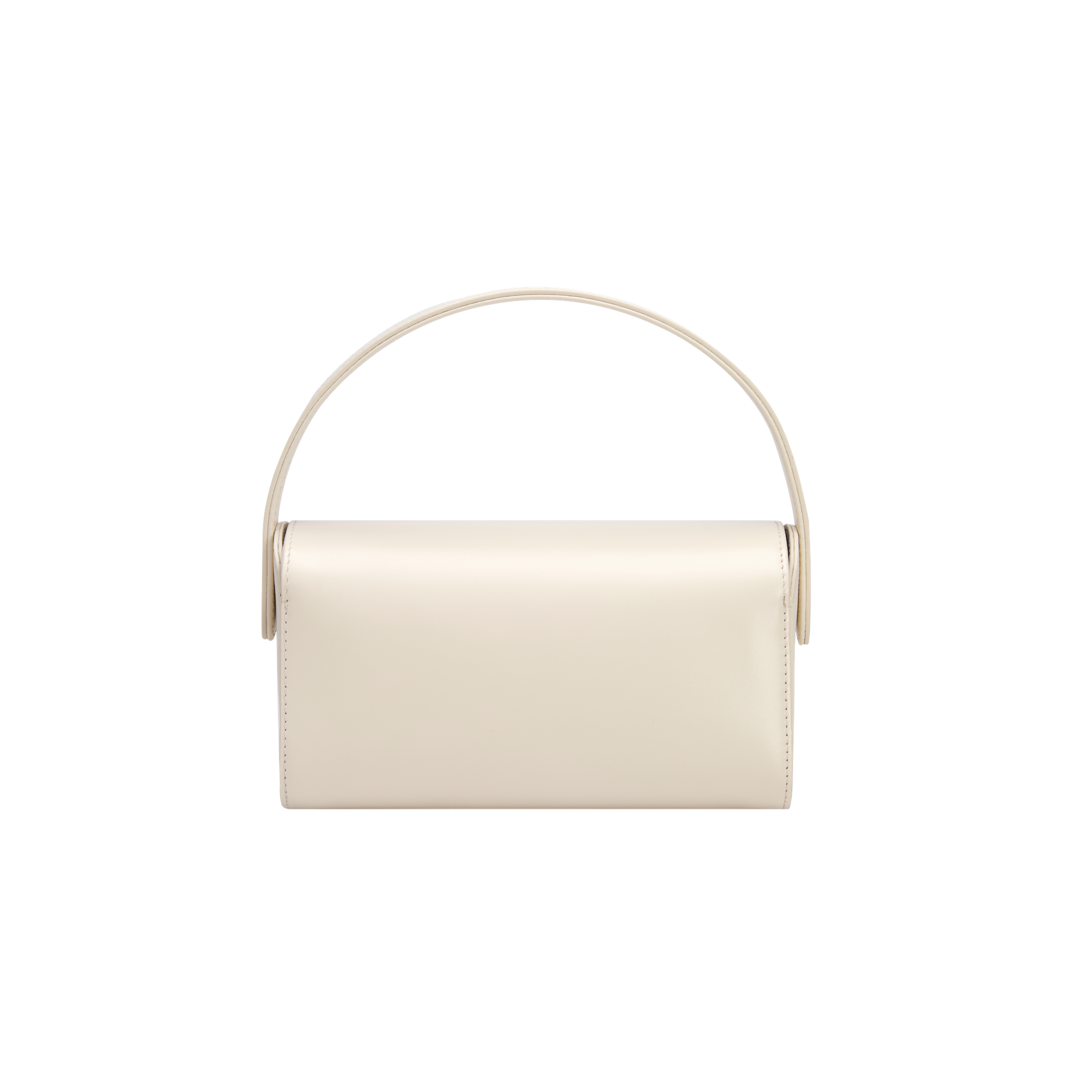 Chic Ivory Nappa Leather La Pochette Mini Handbag Versatile Crossbody Bag