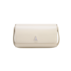 Chic Ivory Nappa Leather La Pochette Mini Handbag Versatile Crossbody Bag
