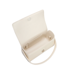 Chic Ivory Nappa Leather La Pochette Mini Handbag Versatile Crossbody Bag