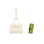 Chic Ivory Togo Leather Book Tote Bag 25: Versatile Crossbody Handbag