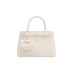 Chic Ivory Togo Leather Book Tote Bag 25: Versatile Crossbody Handbag