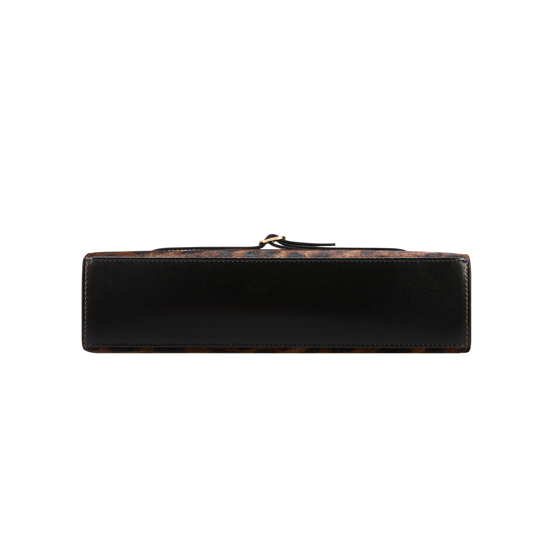 Chic Leopard Print Calf Hair Shoulder Bag with Metallic Buckle for Women