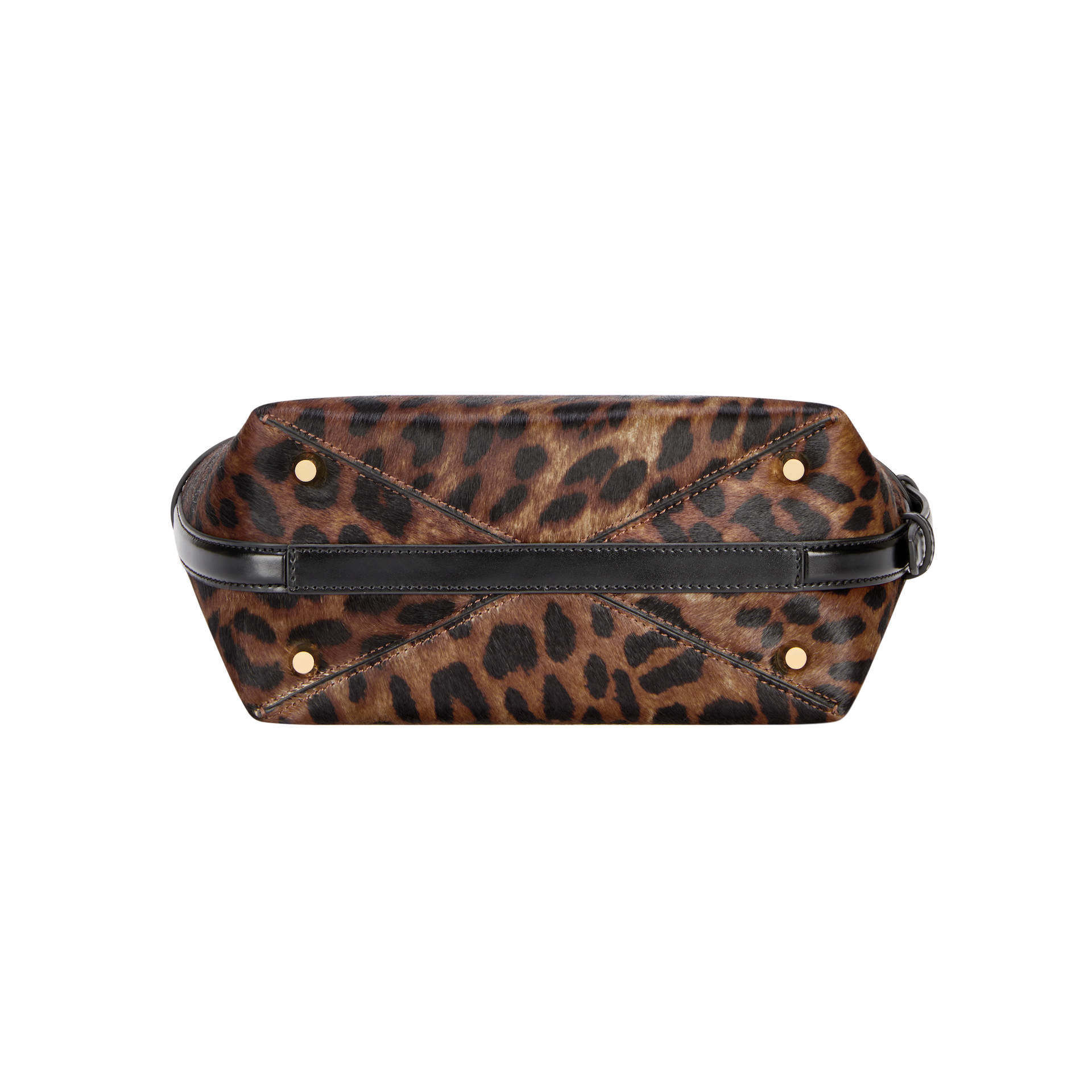 Chic Leopard Print Calf Hair Belted Tote Bag with Adjustable Shoulder Strap