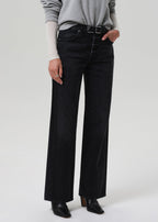 Annina High-Rise Straight Leg Jeans 30" Raine Faded Black Regenerative Cotton