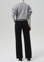 Annina High-Rise Straight Leg Jeans 30" Raine Faded Black Regenerative Cotton