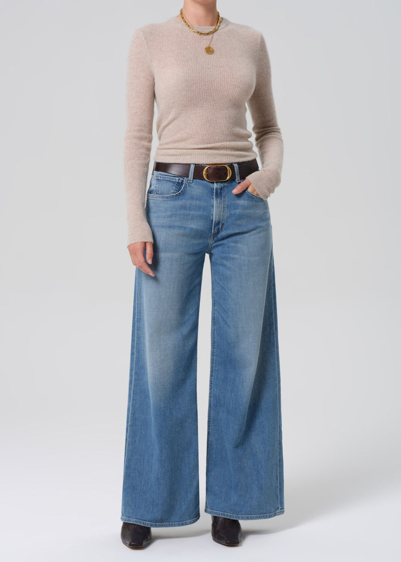 Women's Lyra Long Wide Leg Bhodi Jeans: Vintage-Inspired, Soft Stretch Denim