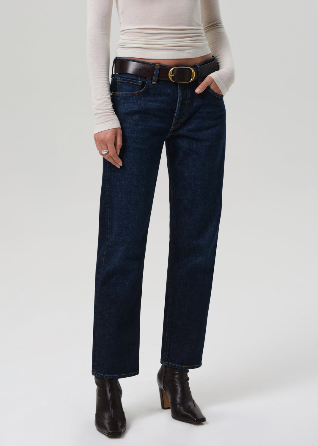 Anissa Low Rise Straight Leg Jeans: Madison Wash, Regenerative Cotton Comfort