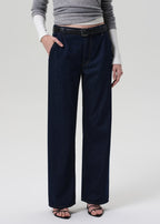 Annina High-Rise Pocket Trouser 30-inch Inky Dark Indigo Regenerative Denim