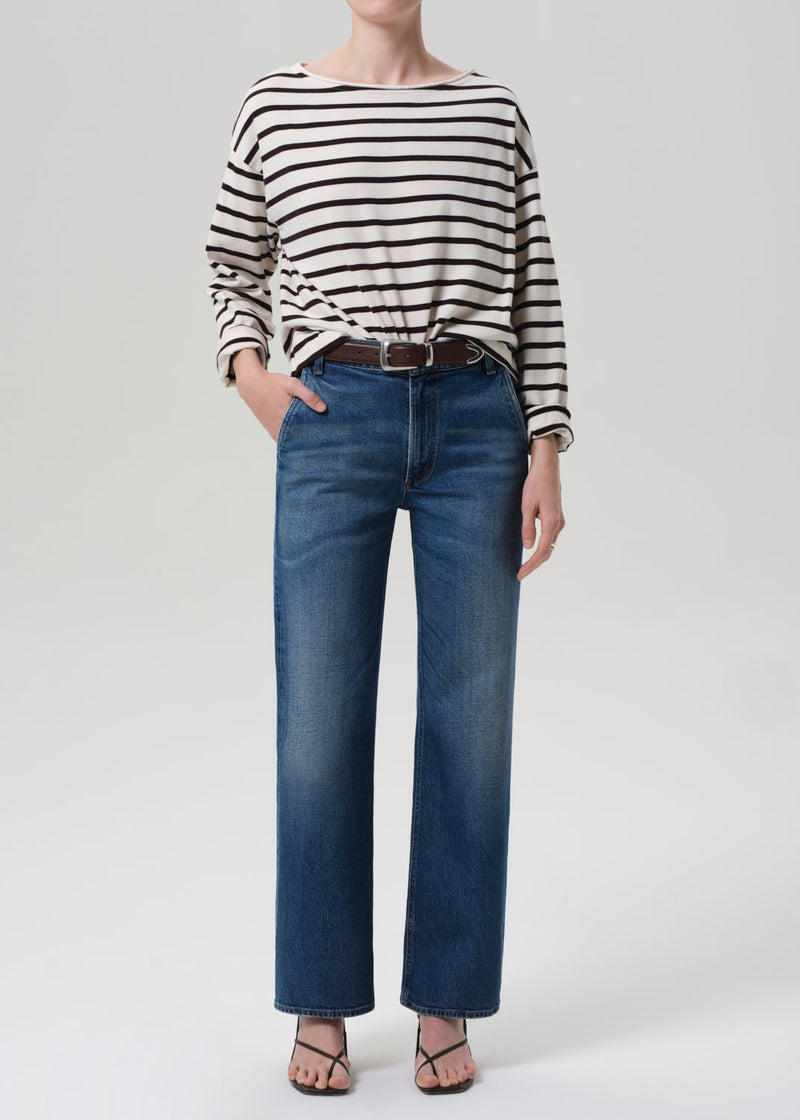 Annina High-Rise Pocket Trouser 30-inch Inseam in Cici Regenerative Denim