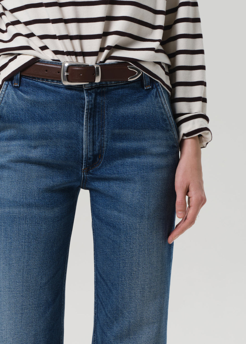 Annina High-Rise Pocket Trouser 30-inch Inseam in Cici Regenerative Denim