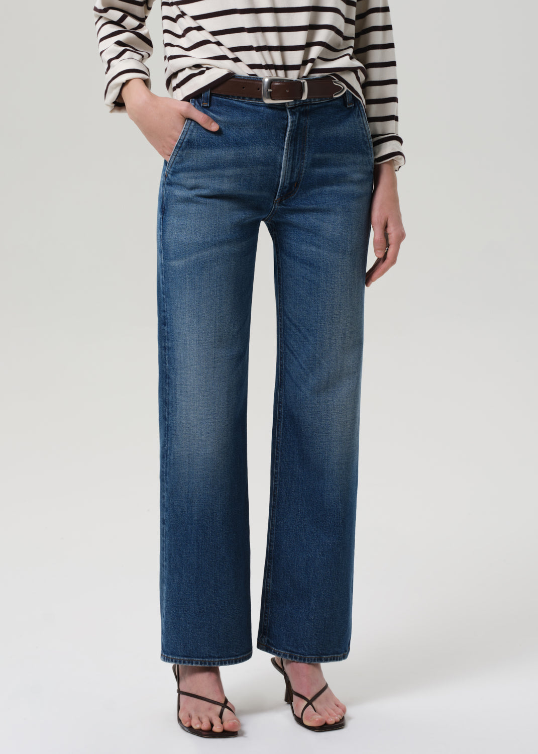 Annina High-Rise Pocket Trouser 30-inch Inseam in Cici Regenerative Denim